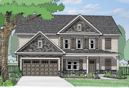New construction Single-Family house 148 Harmony Farms Orch, Eatonton, GA 31024 plan (GA)Hayden A.1 2 Front Entry - image