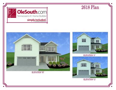 New construction Single-Family house Oliver Robinson Dr, Murfreesboro, TN 37129 plan 2618 Elevation JKL - image