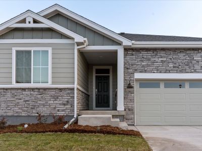 The Blue Mesa floorplan exterior image taken at a Meritage Homes community in Aurora, CO.