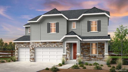 New construction Single-Family house 5645 Hickory Oaks Trail, Castle Rock, CO 80104 Vail- photo 0