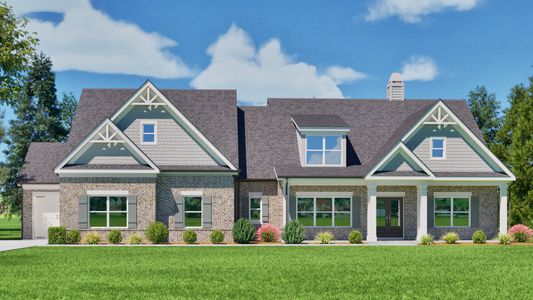 New construction Single-Family house 2128 Ella Springs Dr, Covington, GA 30014 plan (GA) Bentley A.3 3 Side Entry - image