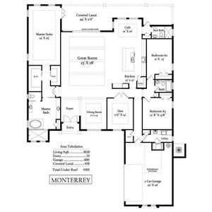 New construction Single-Family house 602 Mahogany Run, Palm Coast, FL 32137 plan The Monterrey - image