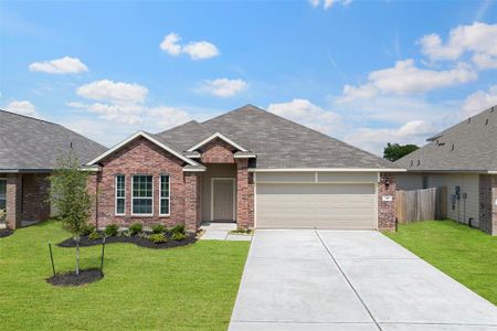 COST AND ENERGY EFFICIENCY FEATURES: Lennox 15 Seer HVAC System, Honeywell Thermostat, PEX Hot & Cold Water Lines, Electric Water Heater, Radiant Barrier, and Vinyl Double Pane Low E Windows that open to the inside of the home for cleaning. A beautiful community filled with lakes, park areas, playground, and walking trails, the Lakes at Crockett Martin in the Sam Houston National Forest offers a serene lifestyle with a small town feel. Convenient to I45, TX 105, and TX59/I69. Conroe ISD!