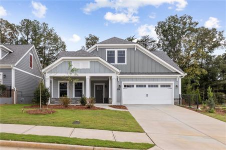 New construction Single-Family house 3422 Fishpond Cir, Dacula, GA 30019 plan Portico - image