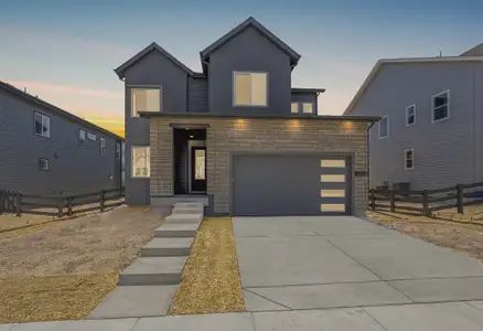 New construction Single-Family house 1240 Stillspring Ln, Castle Pines, CO 80108 plan 3671 Whitney Elevation C - Modern Ranch - image