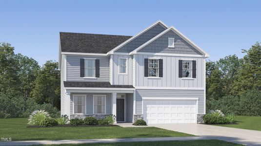 New construction Single-Family house 540 Morning Light Dr, Angier, NC 27501 Leighton- photo 0
