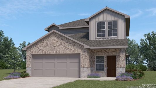 New construction Single-Family house 1528 Aroma Hl, New Braunfels, TX 78130 Jasmine - photo 0