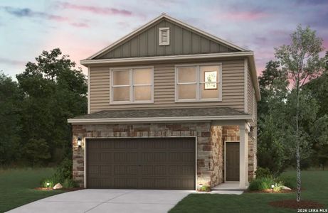 New construction Single-Family house 10602 Rosemont Pass, San Antonio, TX 78254 plan Lilac - 1836 - image