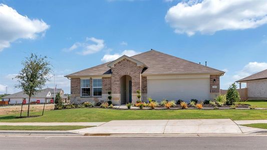 New construction Single-Family house 13720 Dismuke Dr, Manor, TX 78653 The Lakeway- photo 0