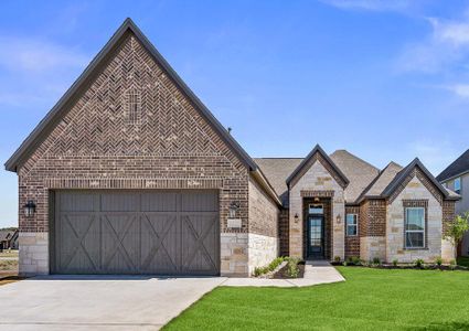 Exterior of the stunning Denham plan with an inviting porch.