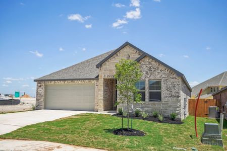 Front exterior of the Fitzhugh floorplan at a Meritage Homes community.