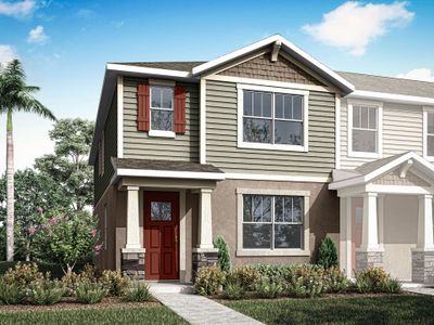 New construction Townhouse house 3127 Gardenia Reserve Street, Apopka, FL 32703 Catalina II- photo 0