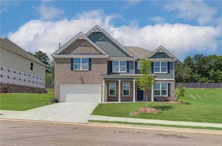 New construction Single-Family house 1069 Georgian Point Dr, Lawrenceville, GA 30045 Leighton with Brick- photo 0