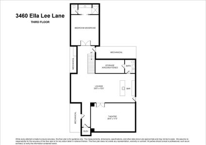 Floor plan of 3rd floor.