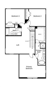 This floor plan features 3 bedrooms, 2 full baths, 1 half bath and over 1,800 square feet of living space.