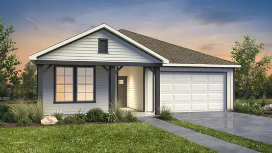 New construction Single-Family house 1607 Barlett Sq, New Braunfels, TX 78130 plan Sunrise View - image