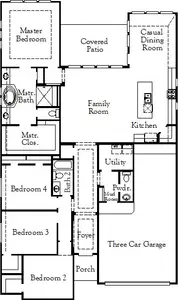 Includes Brick Back, Master Bath Suite Option, 8' Front Door Option (May Change WindowsPer Plan)