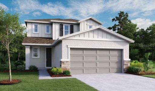 New construction Single-Family house 821 Blue Creek Drive, Haines City, FL 33844 The Palm- photo 0