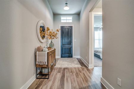 Entryway featuring light wood-type flooring