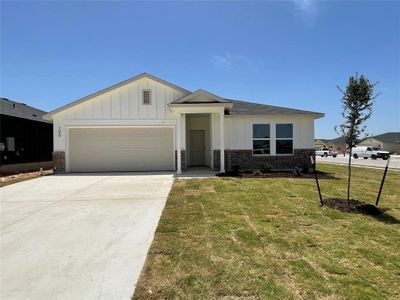 New construction Single-Family house 100 Lazy Lizzy Rd, Jarrell, TX 76537 TRINITY- photo 0