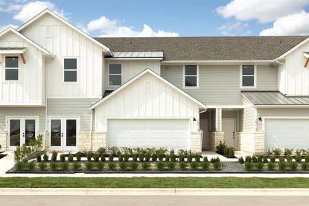 New construction Townhouse house 2579 Jack Nora Way, Round Rock, TX 78665 Rachelle Plan- photo 0