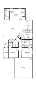 This floor plan features 3 bedrooms, 2 full baths, and over 1,300 square feet of living space