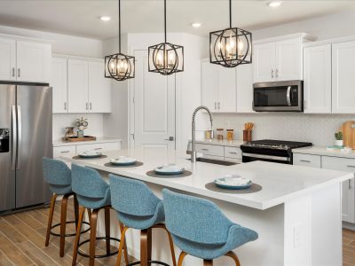 Kitchen in Arlo floorplan modeled at Abel Ranch