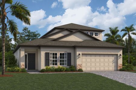 New construction Single-Family house 5950 Newberry Pines Ave, Wesley Chapel, FL 33545 plan Newport II Bonus - image