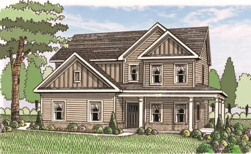 New construction Single-Family house 911 Ammons Bridge Rd, Monroe, GA 30655 plan (GA)The Hunter | Side Entry - image