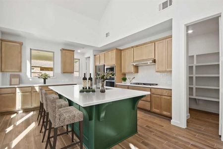 Kitchen-ENORMOUS island with walk-in pantry