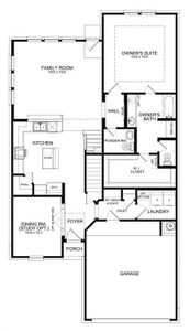 The Polk Floor Plan features 4 bedrooms and 2.5 baths with over 2,300 sqft of living space!