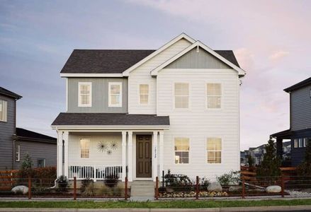 New construction Single-Family house 10720 Reunion Parkway, Commerce City, CO 80022 Plan 3203- photo 0