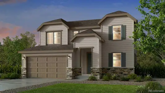 New construction Single-Family house 16890 Black Rose Pl, Parker, CO 80134 Evergreen- photo 0