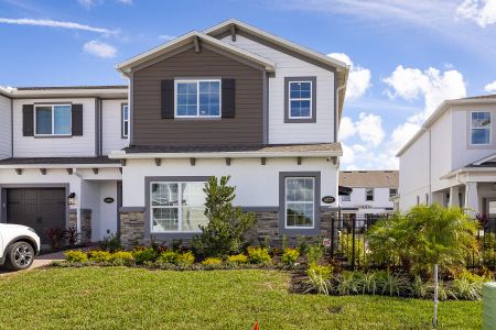 New construction Single-Family house 5037 Prairie Preserve Run, Saint Cloud, FL 34772 Granada - Townhome Series- photo 1 1