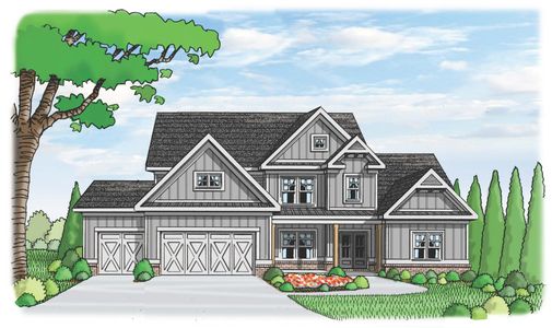 New construction Single-Family house 1094 Tupelo Ln, Loganville, GA 30052 plan (GA)Kirkland A.1 3 Front Entry - image