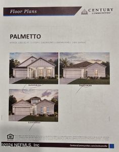 New construction Single-Family house 287 Montgomery Court, Palm Coast, FL 32164 The Palmetto- photo 0