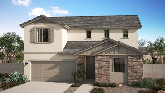 Craftsman Elevation with Optional Stone | King | El Cidro | Goodyear, AZ | Landsea Homes