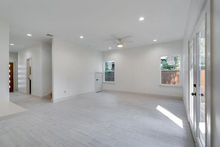 Spare room featuring ceiling fan