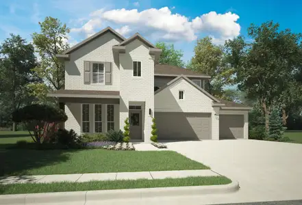 New construction Single-Family house 337 Yellowstar Ln, Lavon, TX 75166 plan Stanley II | 3-Car Garage - image