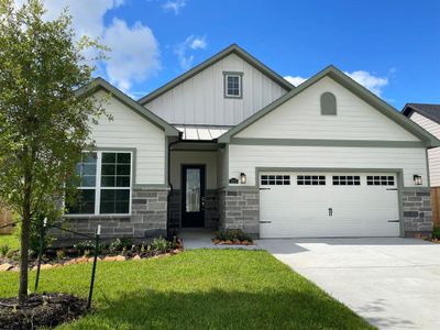 New construction Single-Family house 1218 Hidden Oaks Dr, Tomball, TX 77375 Portico- photo 0 0