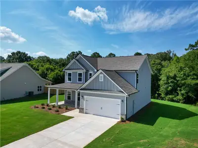 New construction Single-Family house 130 Harmony Farms Orch, Eatonton, GA 31024 plan (GA)Hunter A 2 Front Entry - image