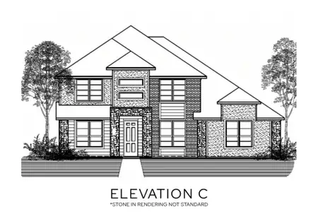 New construction Single-Family house Waxahachie, TX 75165 plan The Sterling - Rear Entry - image