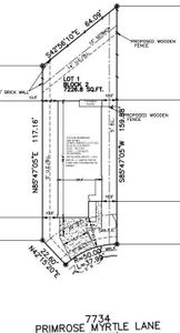 7734 Primrose Myrtle Lane preliminary plot plan