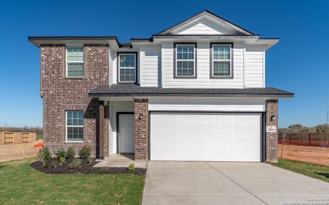 New construction Single-Family house 8839 Grey Elm, Elmendorf, TX 78112 Trinity- photo 0