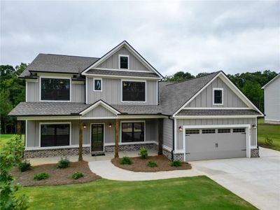 New construction Single-Family house 327 Weslyn Dr, Social Circle, GA 30025 plan (GA) Brooks A 3 Front Entry - image