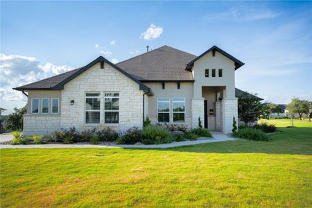 New construction Single-Family house 77 Sierra Mosca Trail, Liberty Hill, TX 78642 Blanco- photo 0