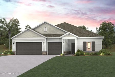 New construction Single-Family house 56 Pegasus Rd, Flagler Beach, FL 32136 plan Everglade - image
