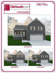 New construction Single-Family house 606 Spring Hill Dr, Smyrna, TN 37167 plan 1963 - Elevation GHI - image