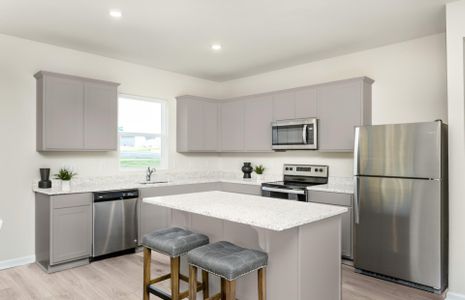 Package B Kitchen with beautiful gray cabinets and