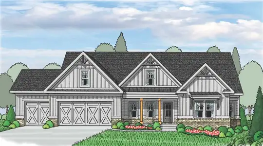 New construction Single-Family house 109 River Rdg Walk, Monroe, GA 30656 plan (GA) Emerson Ranch A.3 3 Front Entry - image